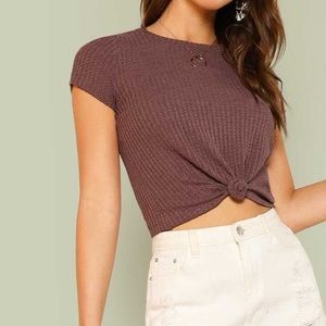 Waffle crop top